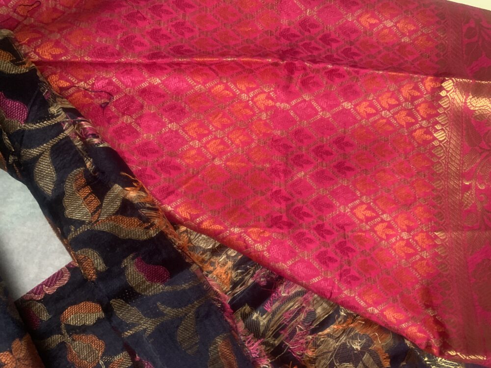 Patola saree with contrast blouse - Image 4