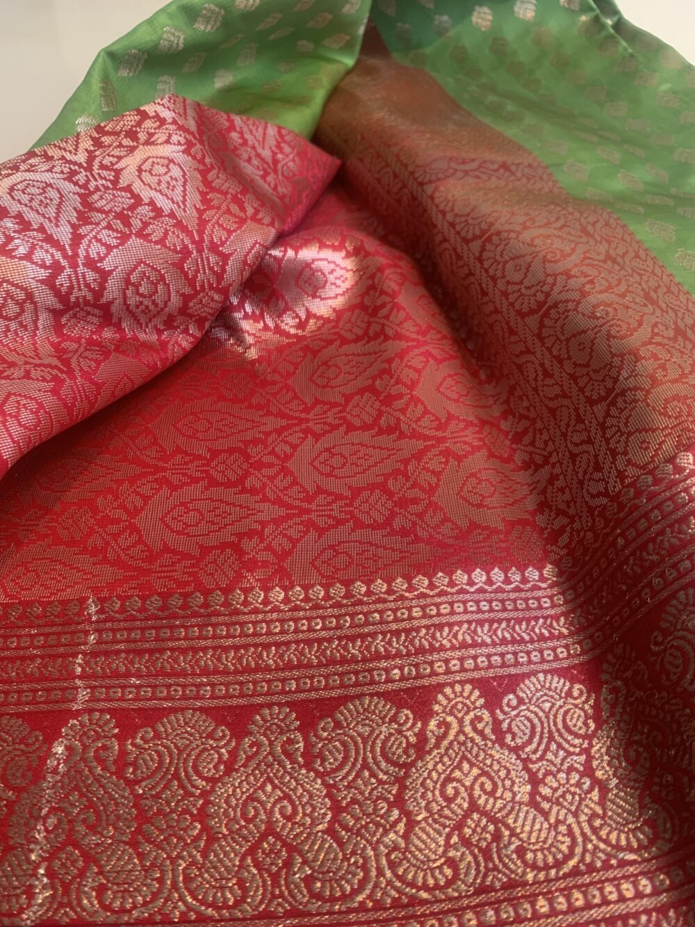 Silk Saree with lovely colour combination - Image 2