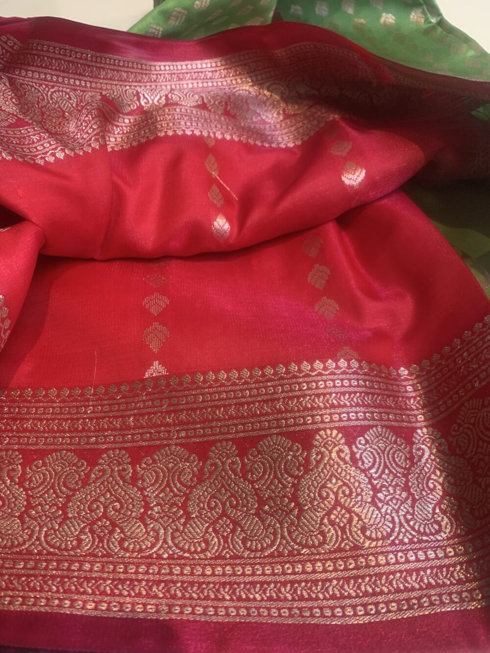 Silk Saree with lovely colour combination - Image 3