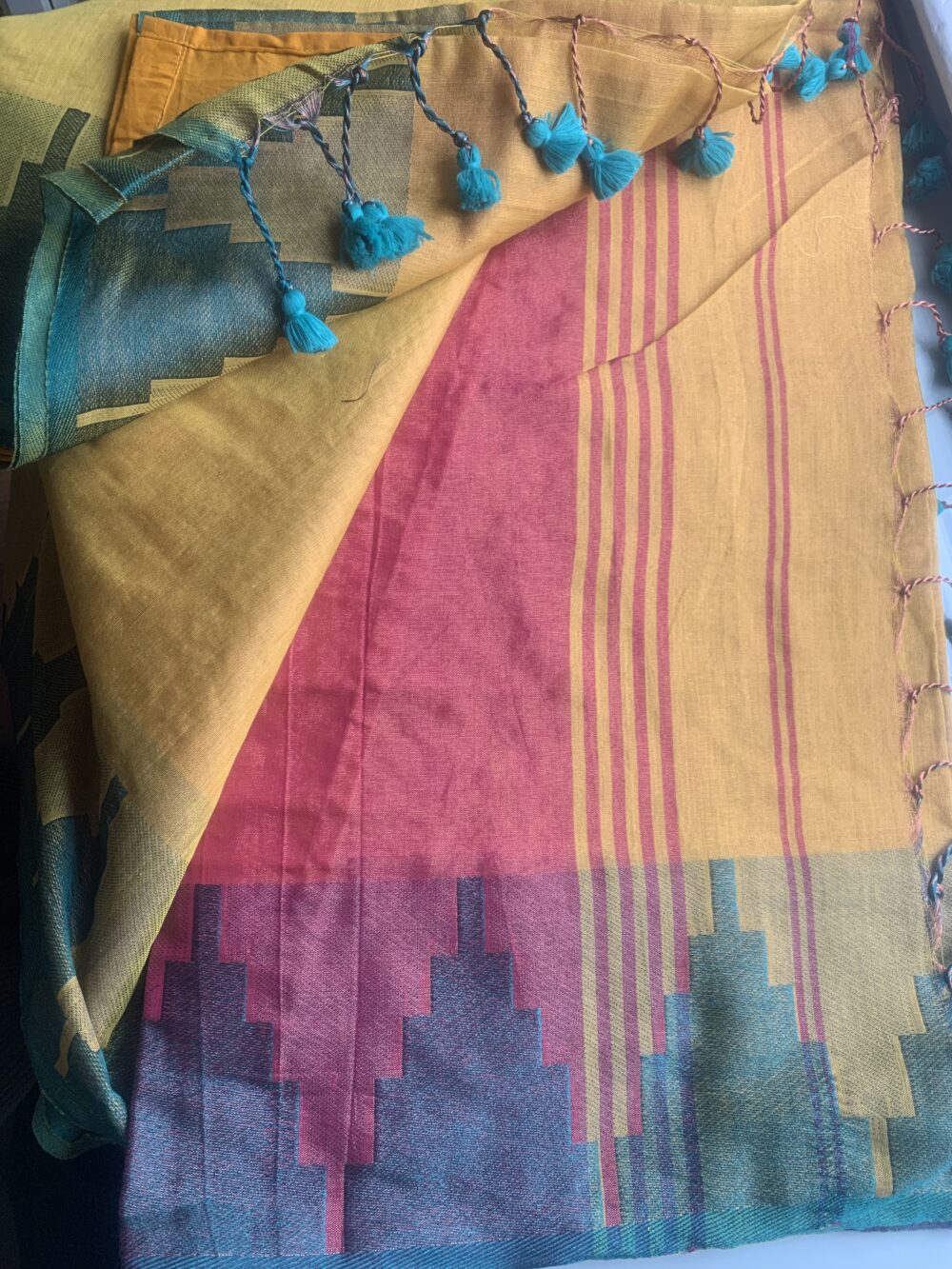 Pure linen saree - Image 3