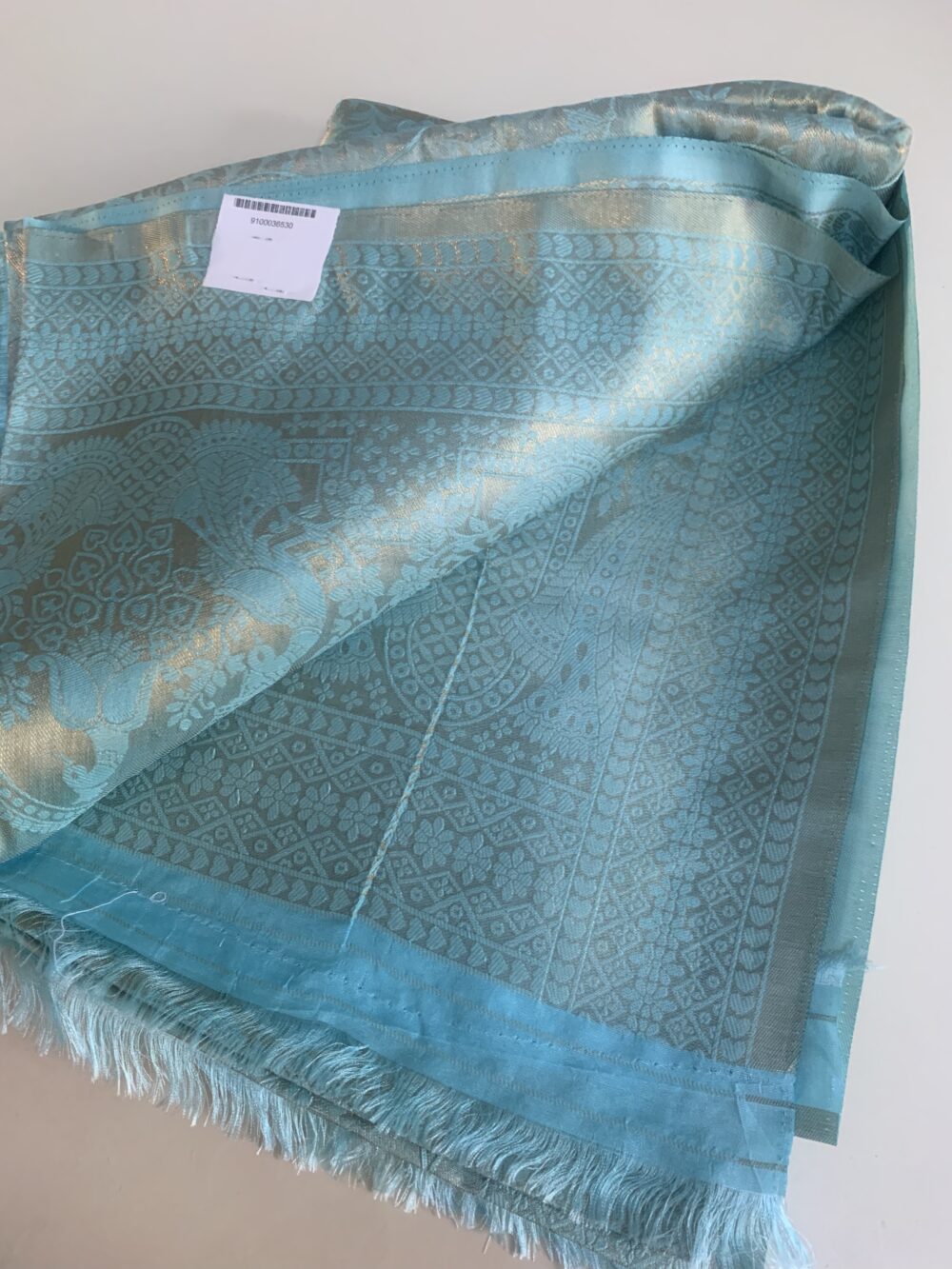 Silk saree with thread work in self colour - Image 3