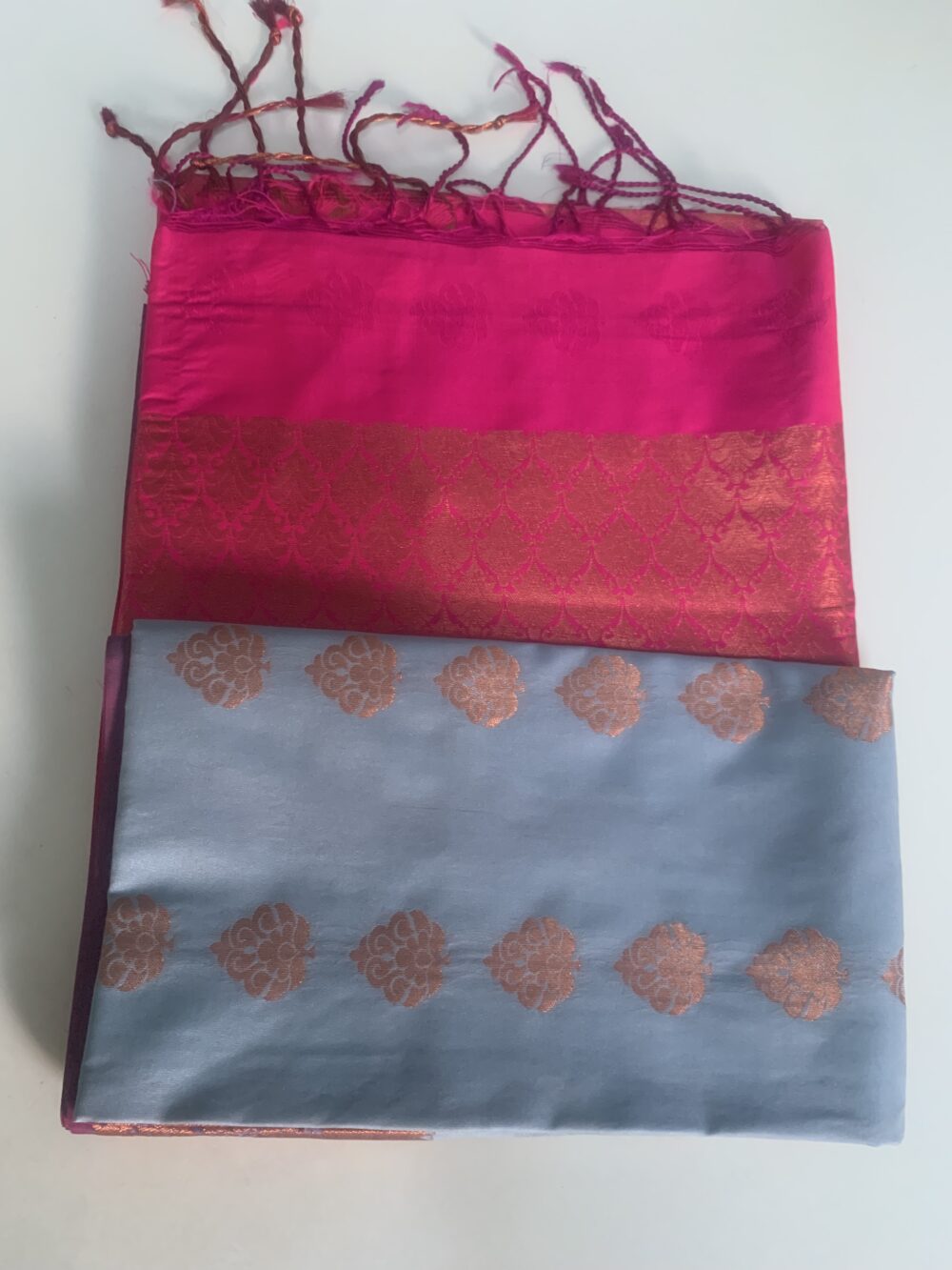 Semi silk saree with unstitched blouse piece - Image 2