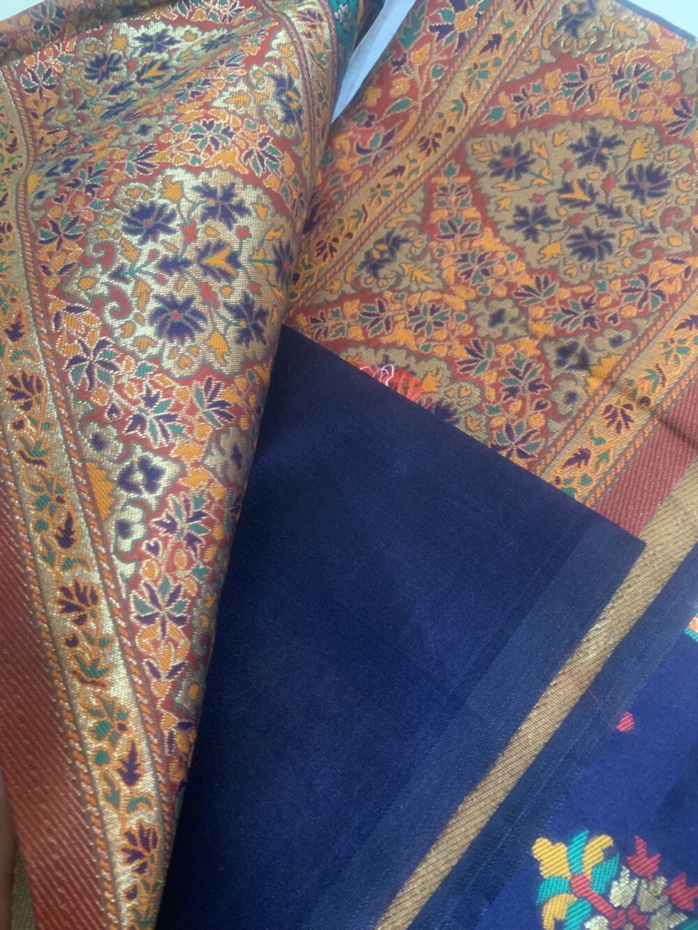 Wedding saree with rich border and blouse piece - Image 4