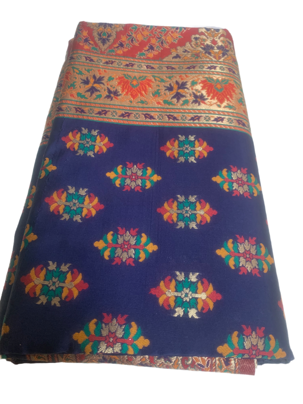 Wedding saree with rich border and blouse piece - Image 5