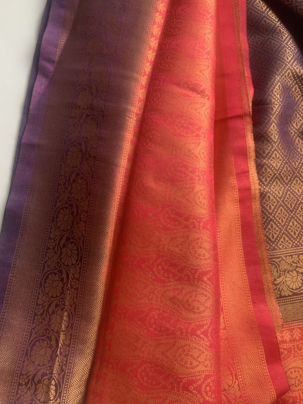 Silk saree with unstitched blouse - Image 7