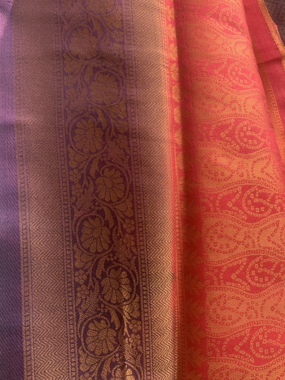 Silk saree with unstitched blouse - Image 5