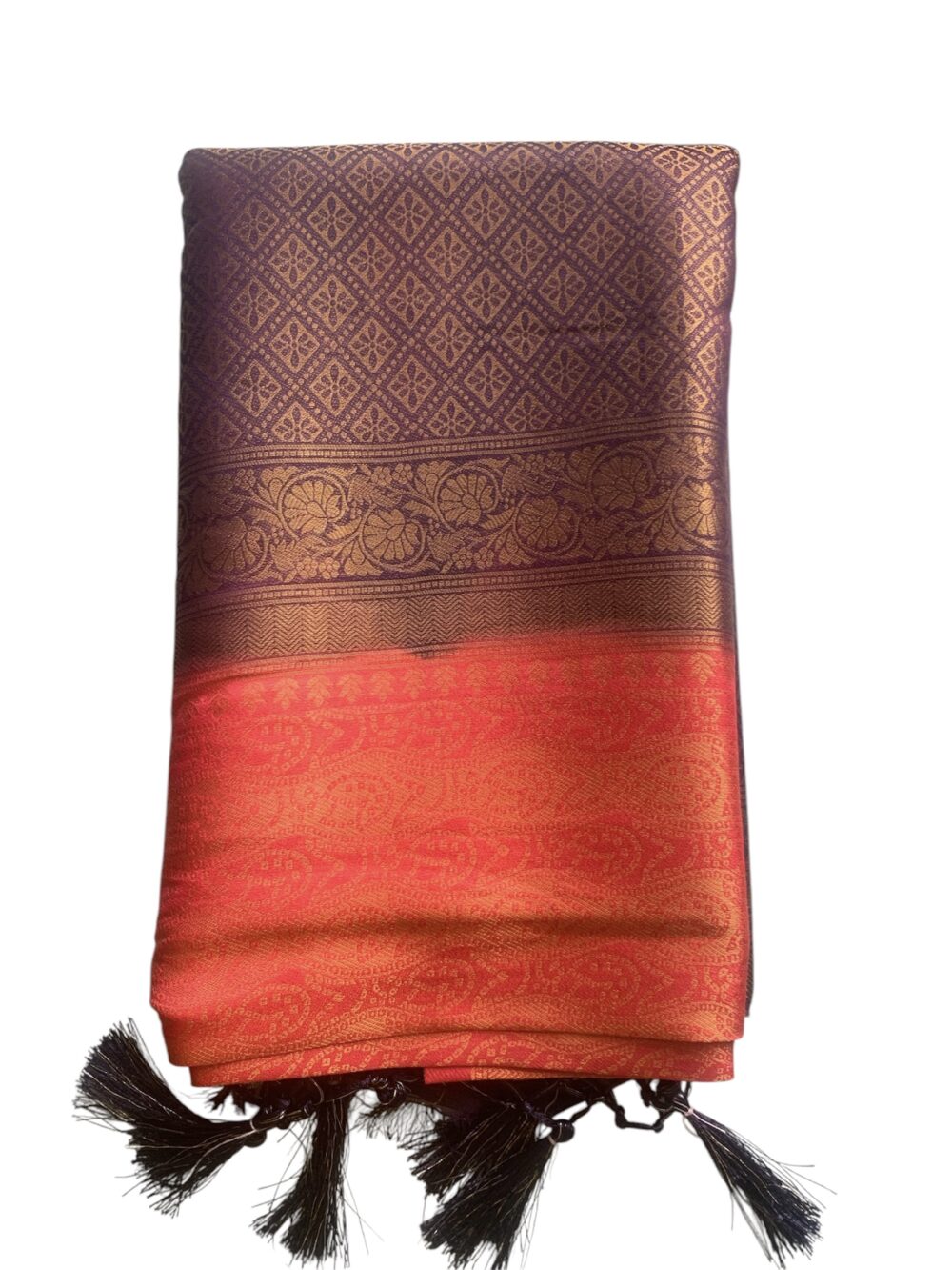 Silk saree with unstitched blouse - Image 2