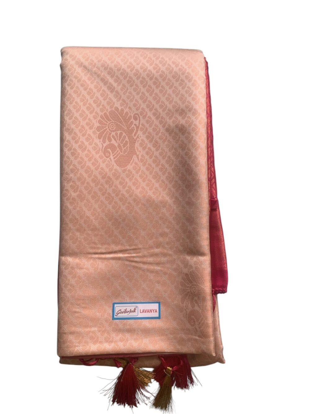 Silk saree with unstitched blouse - Image 5
